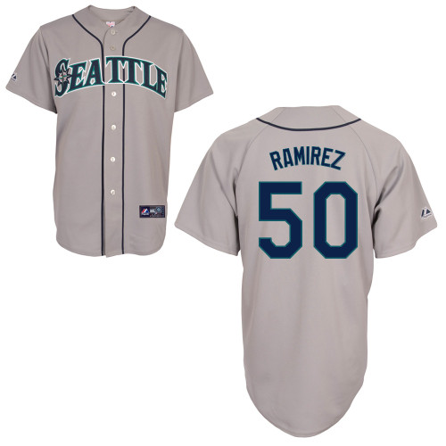 Erasmo Ramirez #50 mlb Jersey-Seattle Mariners Women's Authentic Road Gray Cool Base Baseball Jersey